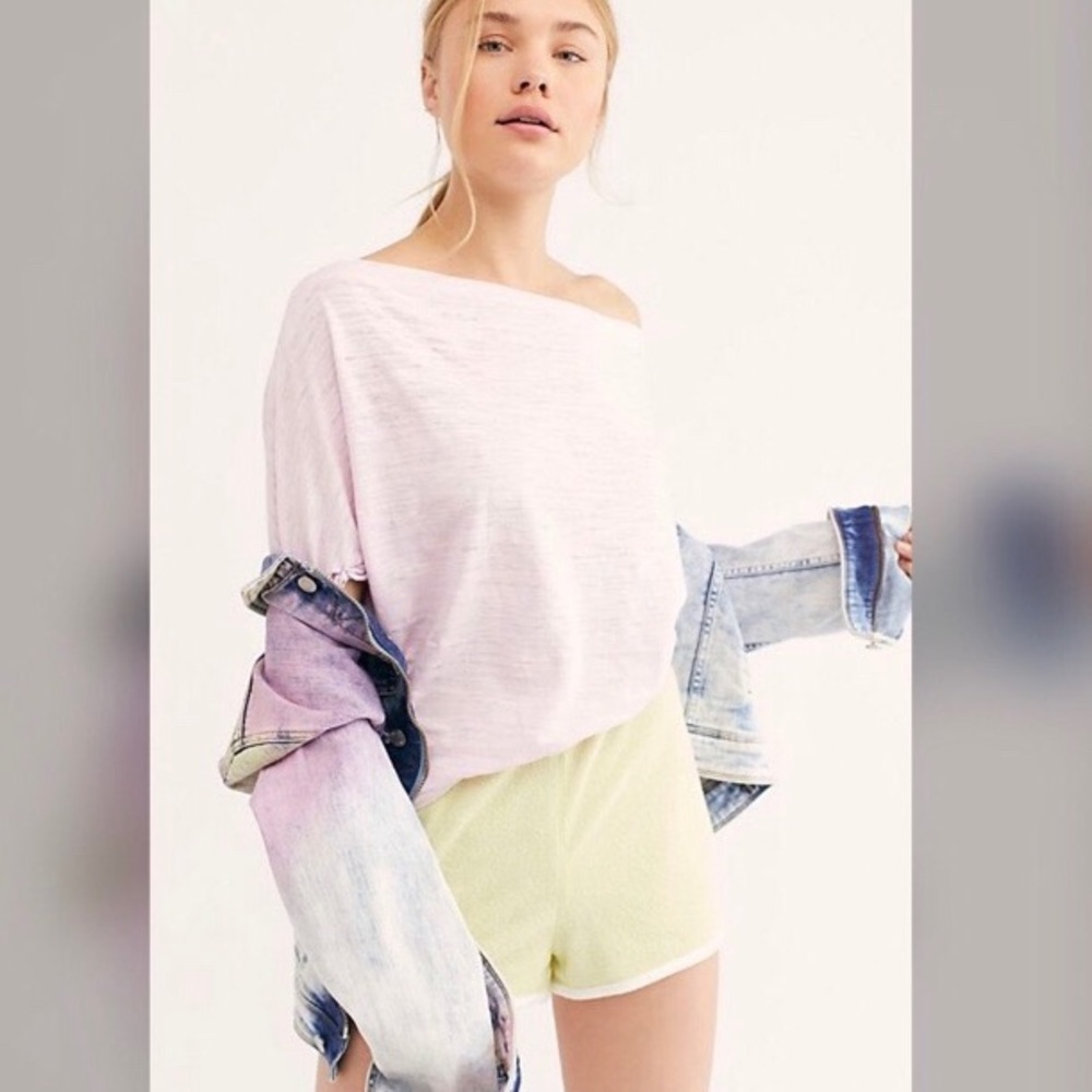 Free People Astrid T-shirt Top - Light Orchid - NWT - Picture 8 of 9